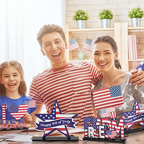 Patriotic Wooden Table Centerpieces for July 4th