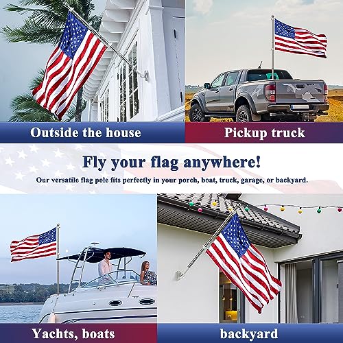 6 FT Tangle-Free Flag Pole for 4th of July