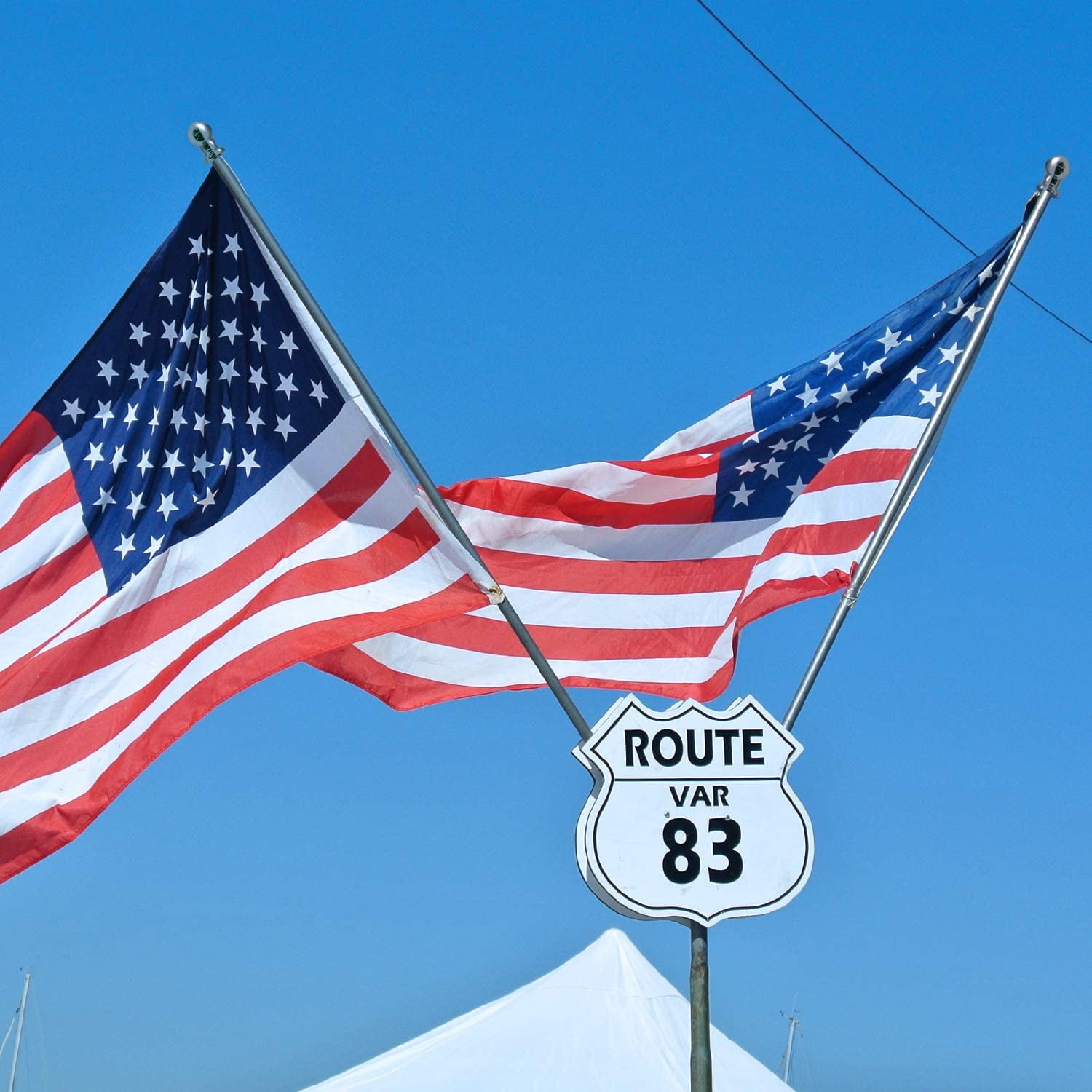 Adjustable Rustproof 6ft Flag Pole Set