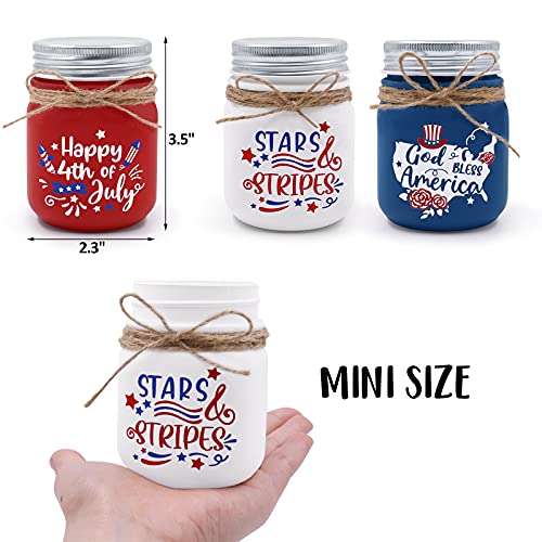 Patriotic Mini Mason Jar Decor Set