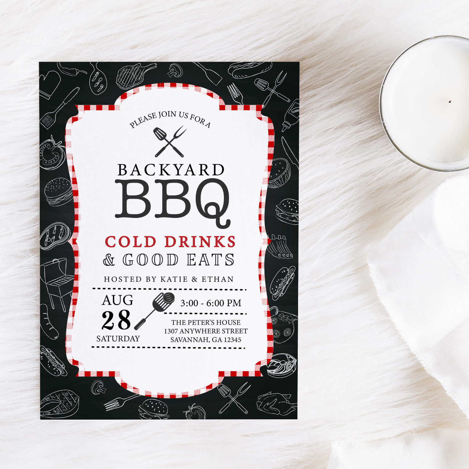Printable Backyard BBQ Invitation by Corjl