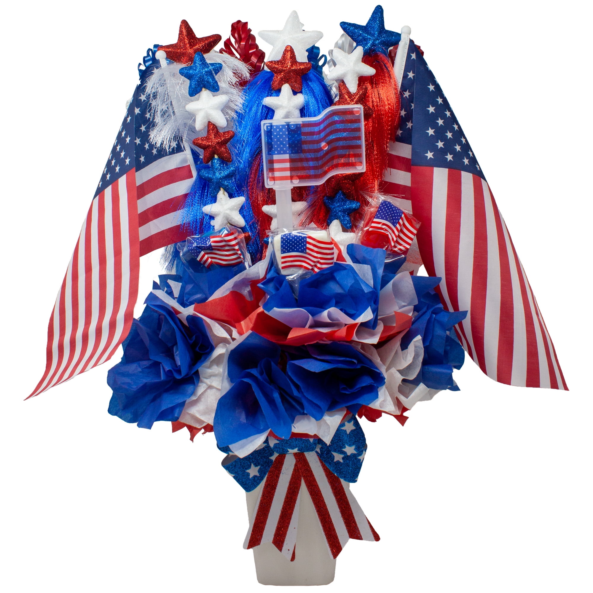 Patriotic Table Centerpiece | Red, White & Blue Decor