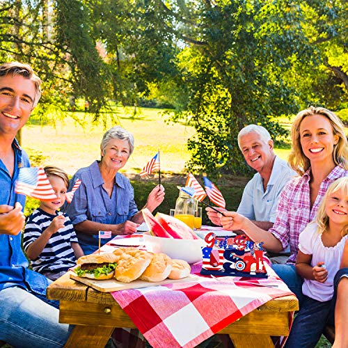 Patriotic Wood Block Table Decor Set