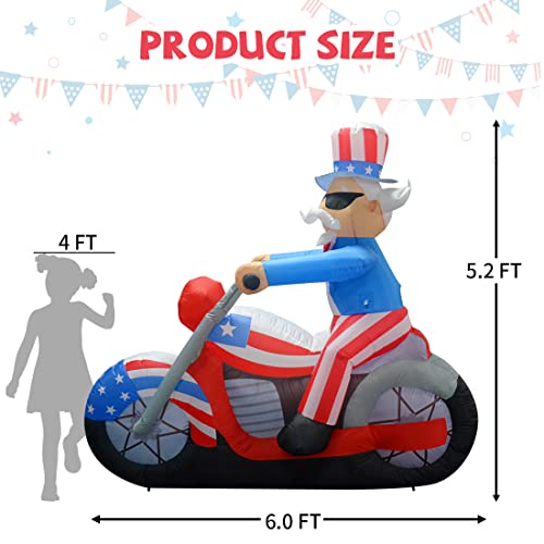6FT LED Uncle Sam Inflatable Decoration