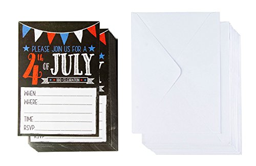 Patriotic Party Invites for 4th of July