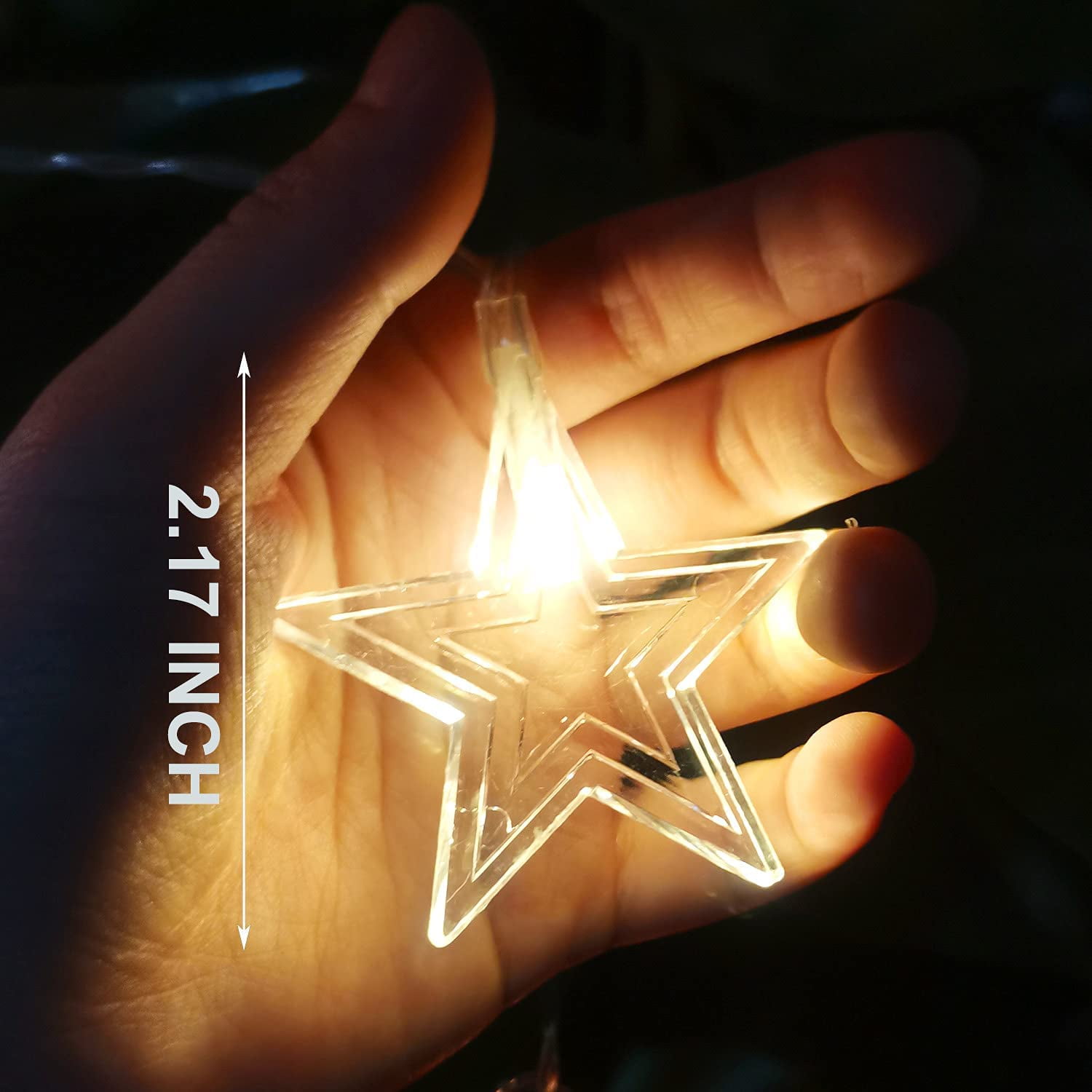 Red, White & Blue Starry String Lights