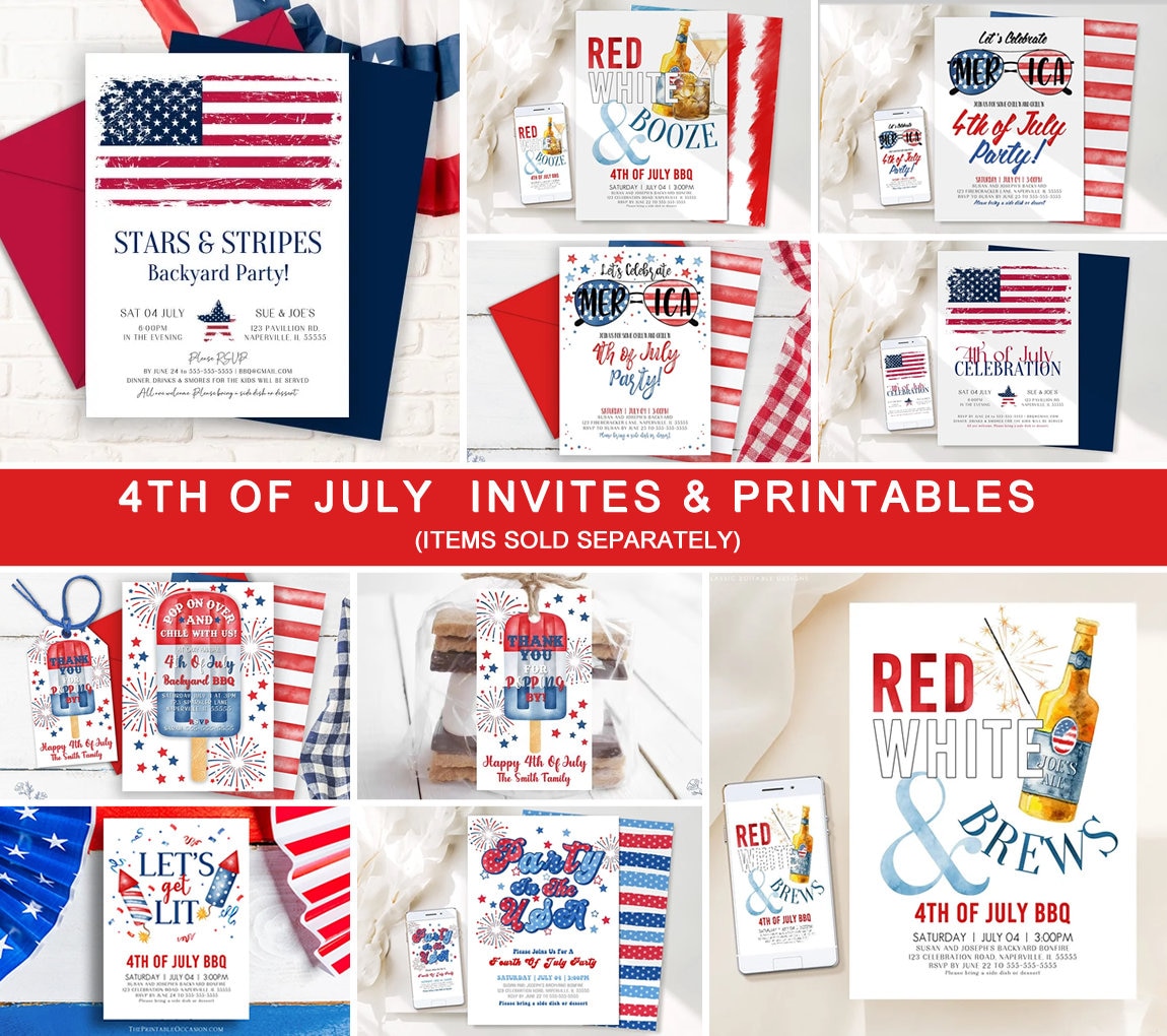 Customizable 4th of July Party Invitation Template