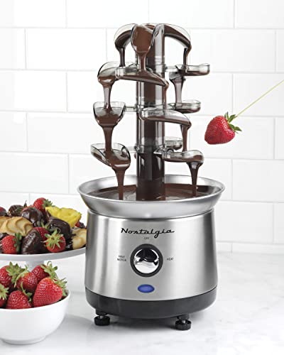 Nostalgia 4 Tier Electric Chocolate Fondue Fountain