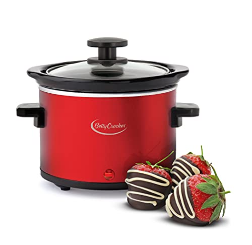 Mini Fondue Melting Pot Warmer, 0.7 Quart, Red