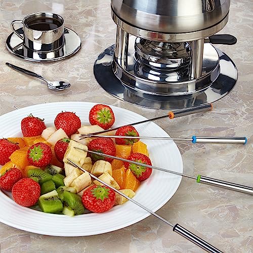 12 Color Coded Fondue Forks for Chocolate Fountains