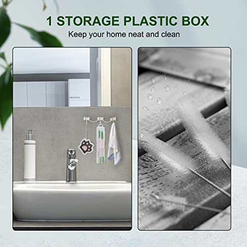 Cat Fountain Cleaning Kit: Brush, Sponge, Storage Box