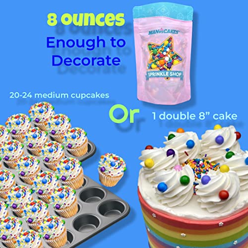 Assorted Rainbow Sprinkles for Cake Decorating and More