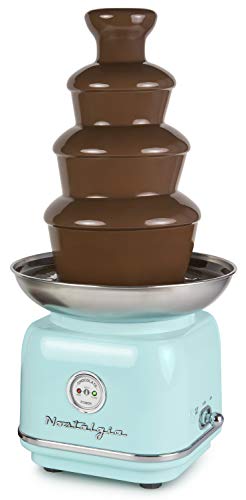 4-Tier Electric Chocolate Fondue Fountain for Parties - Aqua