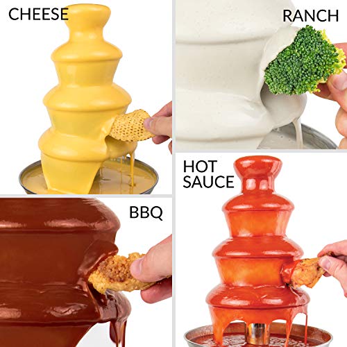 4-Tier Electric Chocolate Fondue Fountain for Parties - Aqua