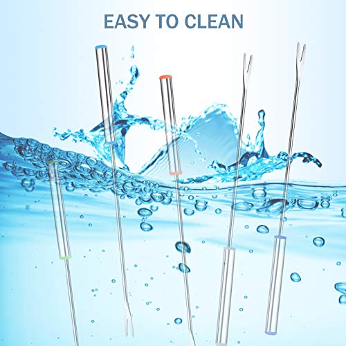 Color-Coded Stainless Steel Fondue Forks – 6PCS