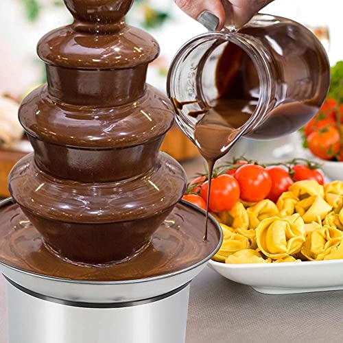 Stainless Steel Chocolate Fondue Fountain, 4 Tiers, 2lb Capacity