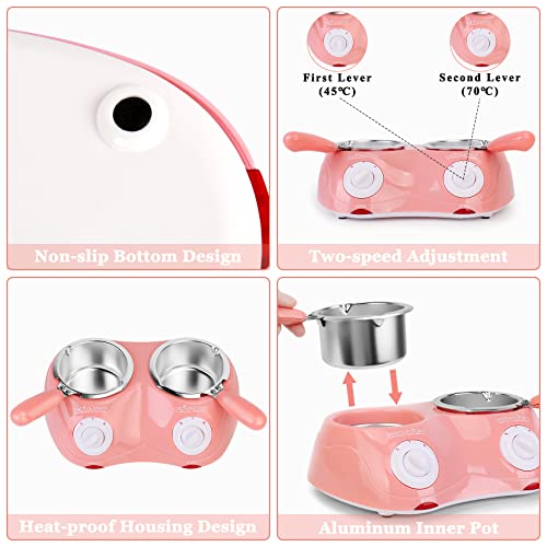 Electric Pink Chocolate Fondue Melting Pot - Double Pot