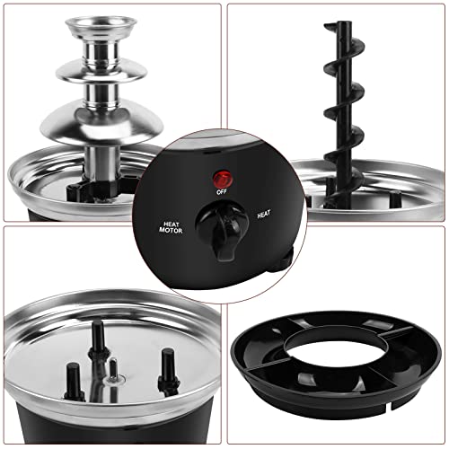 Stainless Steel Party Chocolate Fountain for Events (Mysterious Black)