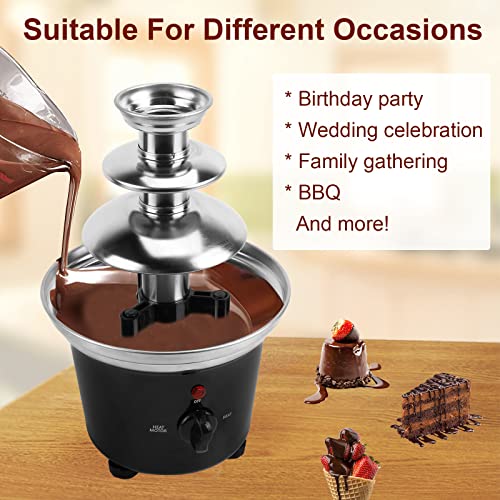 Stainless Steel Party Chocolate Fountain for Events (Mysterious Black)