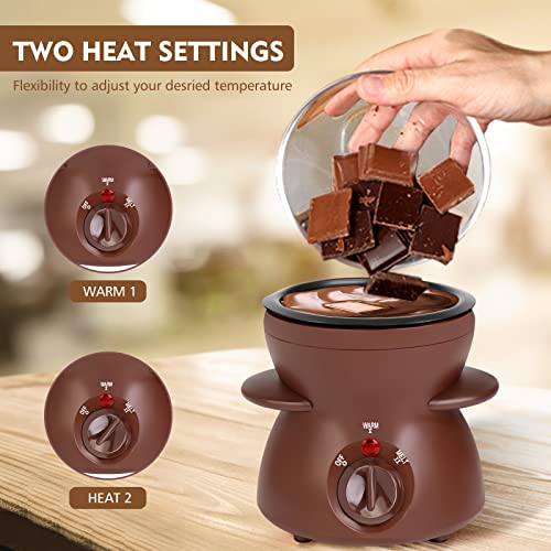 Electric Chocolate Fondue Pot Set with Dipping Forks