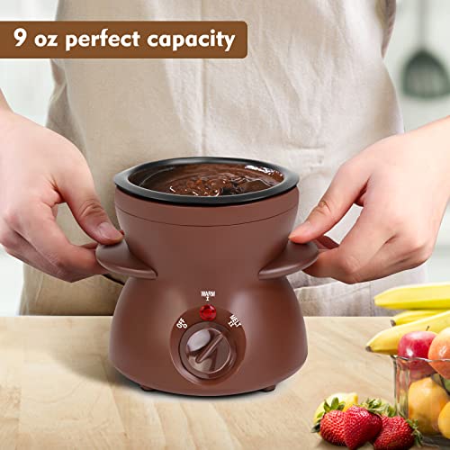 Electric Chocolate Fondue Pot Set with Dipping Forks