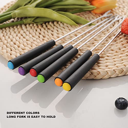 6-pc Stainless Steel Fondue Forks for Chocolate Fountains