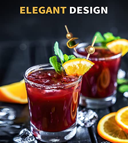 Gold Pearl Bamboo Cocktail Skewers for Appetizers (200PCS)