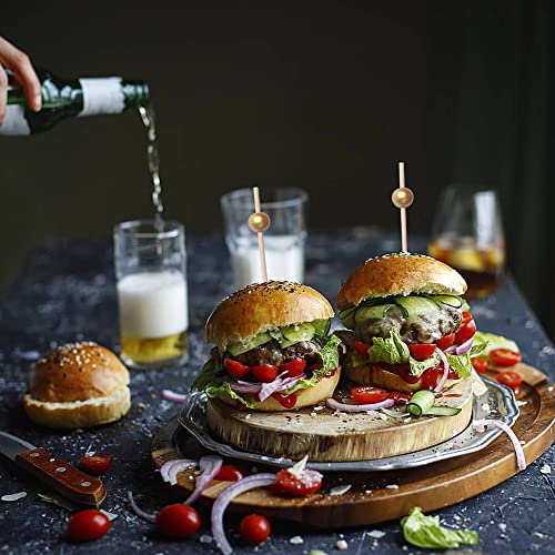 Gold Pearl Bamboo Cocktail Skewers for Appetizers (200PCS)