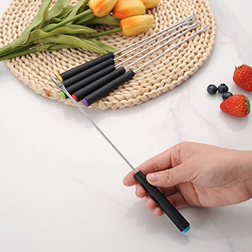 6-pc Stainless Steel Fondue Forks for Chocolate Fountains