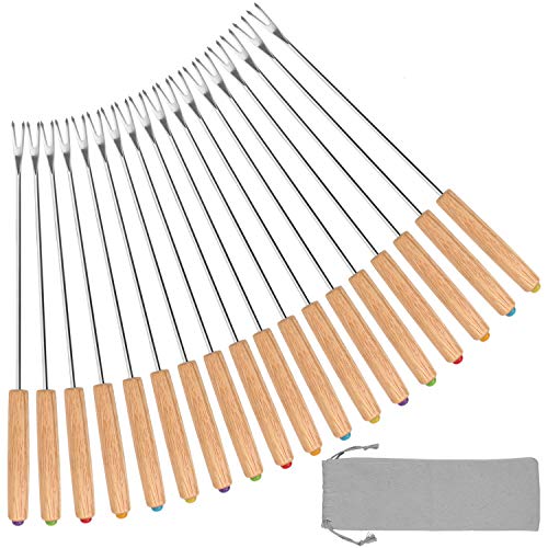 18Pcs Color Coded Stainless Steel Fondue Forks