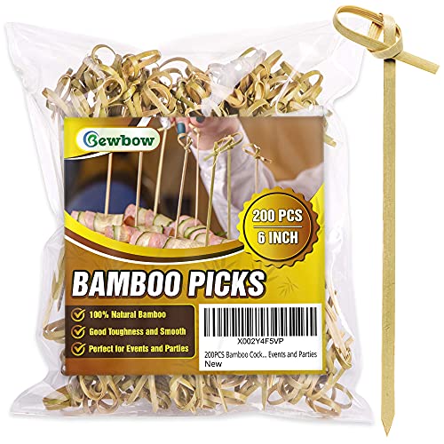 Handmade bamboo cocktail picks, ideal for events