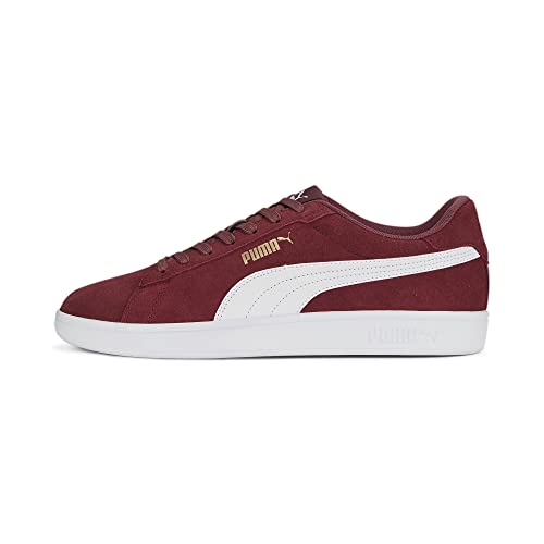 PUMA Men's Smash 3.0 Sneaker, Wood Violet Puma White Puma Gold, 10 UK