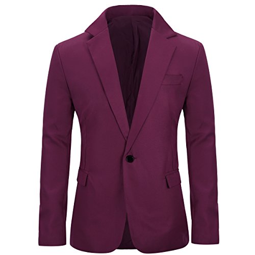Allthemen Mens Slim Fit 2 Piece Suit One Button Business Jacket & Trousers, Grey , Chest 42(trousers:waist 36)/X-Large