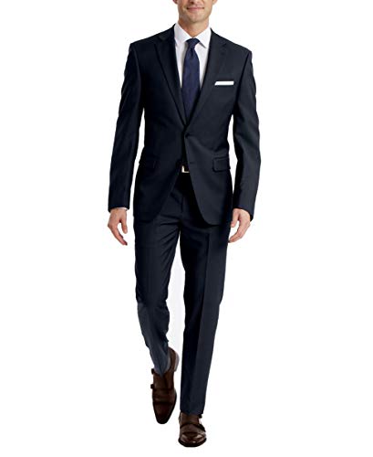 Calvin Klein Men's Slim Fit Dress Pant, Navy, 36W x 32L