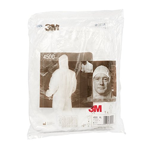 3M Coverall, White, 4500-W-2XL