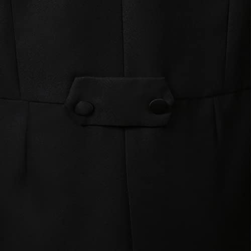 Men Tuxedo Suits Slim Fit Formal Magic Show Costume Tailcoat Jacket Cosplay Fancy Dress Jacket Prince Party Tux Embroidery Blazer Coats (as8, Alpha, s, Regular, Regular, Black, S)