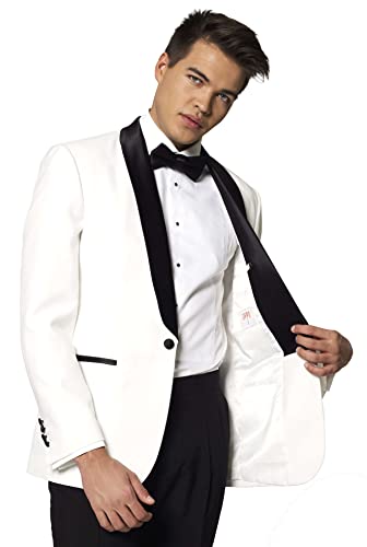 OppoSuits Solid Color Prom Tuxedo for Men Comes with Pants, Jacket and Bow tie