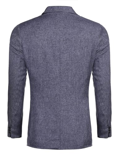 COOFANDY Men's Sport Coat Premium Stylish Suit Coat Jacket Modern Business Blazers Blue