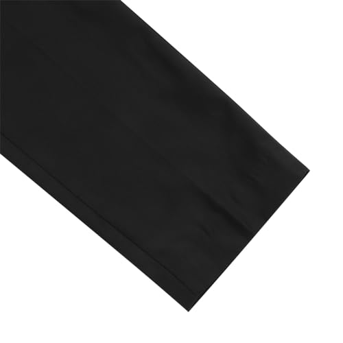 YOUTHUP Men's Slim Fit 3 Piece Suit Business Wedding Tuxedo Peak Lapel Blazer Waistcoat Pants and Pocket Square Black, L