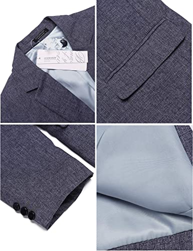 COOFANDY Men's Sport Coat Premium Stylish Suit Coat Jacket Modern Business Blazers Blue