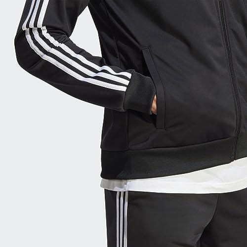 adidas Men's 3 Stripes Tracksuit, Black, L