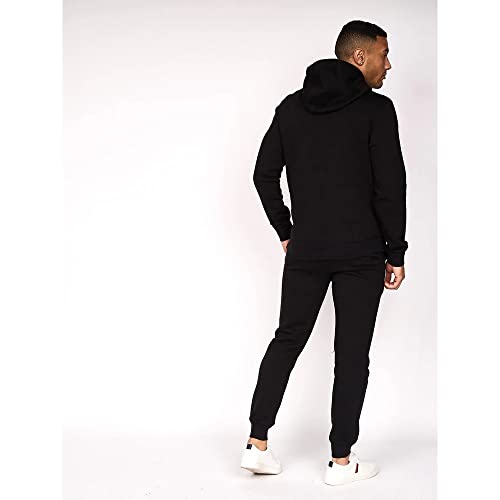 Crosshatch - Mens Everyday Essential 'CHELMERE' Hoody & Jogger Set (Grey Marl, L)