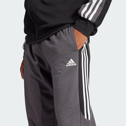 adidas Men's Colorblock Tracksuit, black/white/grey six, L