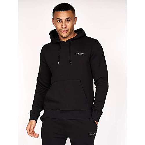 Crosshatch - Mens Everyday Essential 'CHELMERE' Hoody & Jogger Set (Grey Marl, L)
