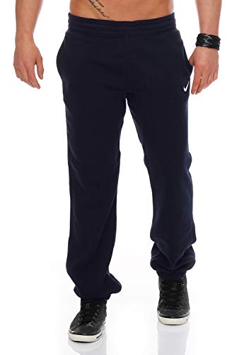 Nike Club Cuff Pants-Swoosh Men's Tracksuit Bottoms , 611459-473 , blue - Dark Obsidian/White, L