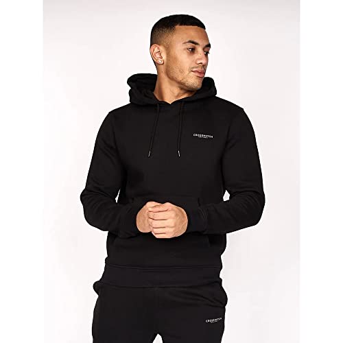 Crosshatch - Mens Everyday Essential 'CHELMERE' Hoody & Jogger Set (Grey Marl, L)