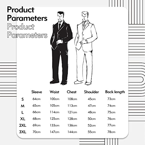 Barry.Wang Men's Tuxedo Blazer Luxury Paisley Embroidery Casual Jacket Lapel One Button Wedding Business Coat Black S-3XL