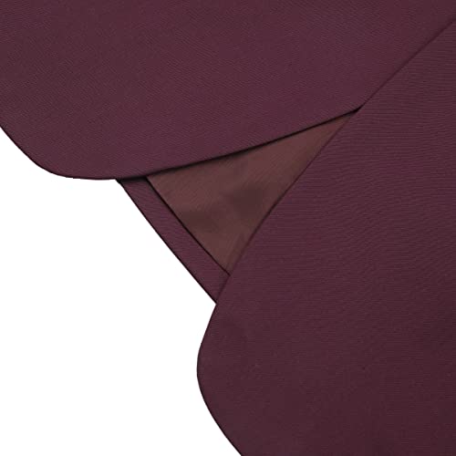 Sliktaa Mens Suits 3 Pieces Slim Fit Wedding Formal Dinner Suit Dark Grey One Button Notched Lapel Tuxedo Blazer Jacket Trousers and Waistcoat, Wine Red 1, XL