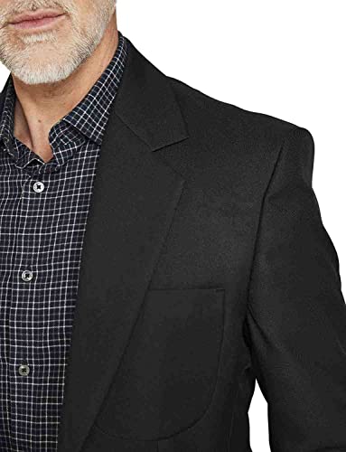 Mens Single Breasted Classic Oxford Blazer-Tailored/Full Fitting (Size: 48) (Colour: Black)