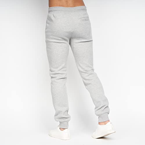 Crosshatch Mens Full Tracksuits Jogging Bottoms Gym Sweat Suits Hooded Full Set Sport Jacket Pant(L/METAMORPH-GREY MARL)